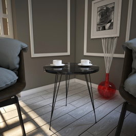 Hanah Home Sandalf - Royal Mesa Auxiliar Blanco y Negro